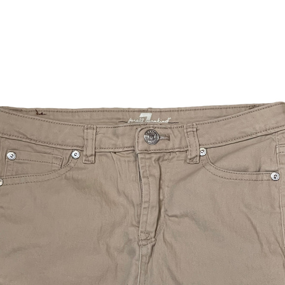 7FAM Girls Skirt Size 12 Tan Stretch Cotton‎ Blend Pull On 26" Waist Youth - Picture 2 of 5